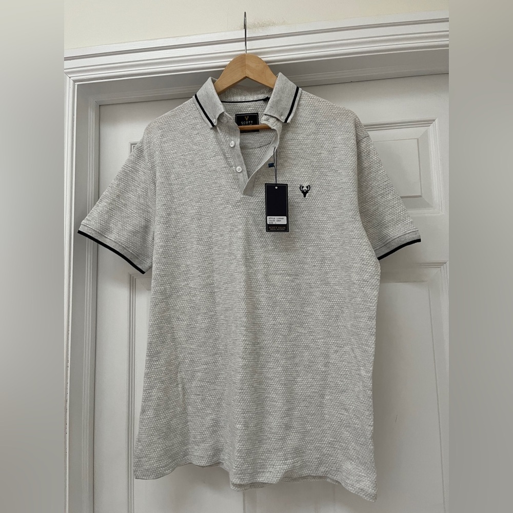 NWT Scott Ellis Gray Polo Shirt men’s large